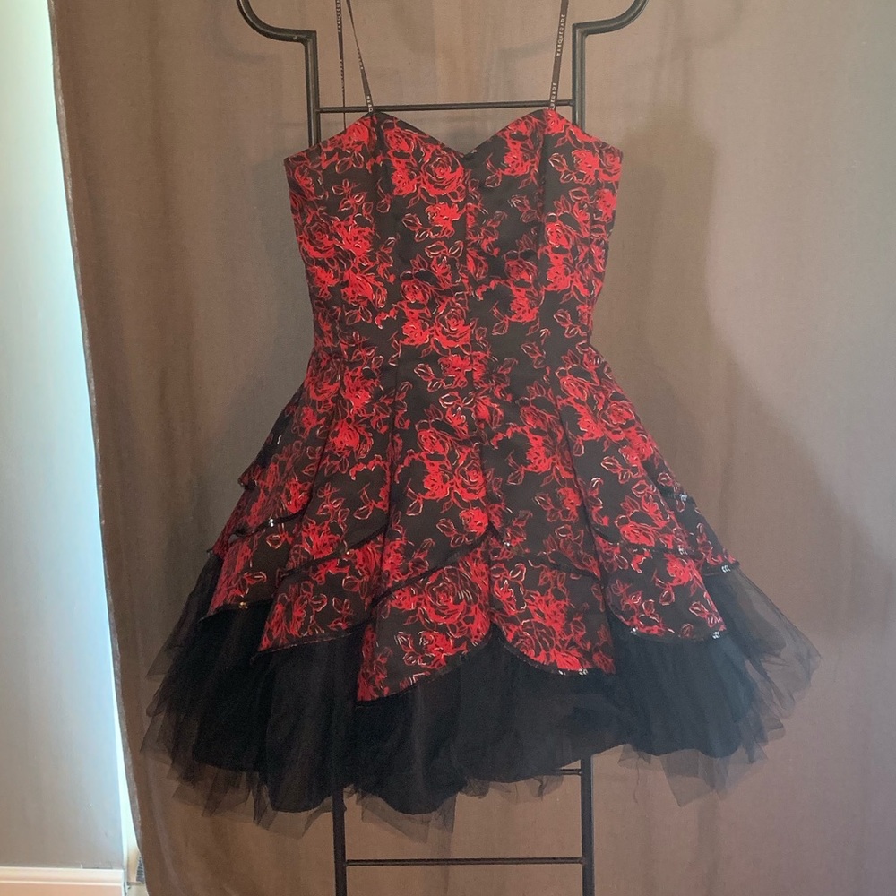 Masquerade Rose Short Homecoming Dress